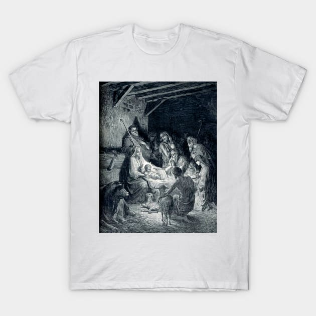 The birth of Jesus Christ T-Shirt by Marccelus